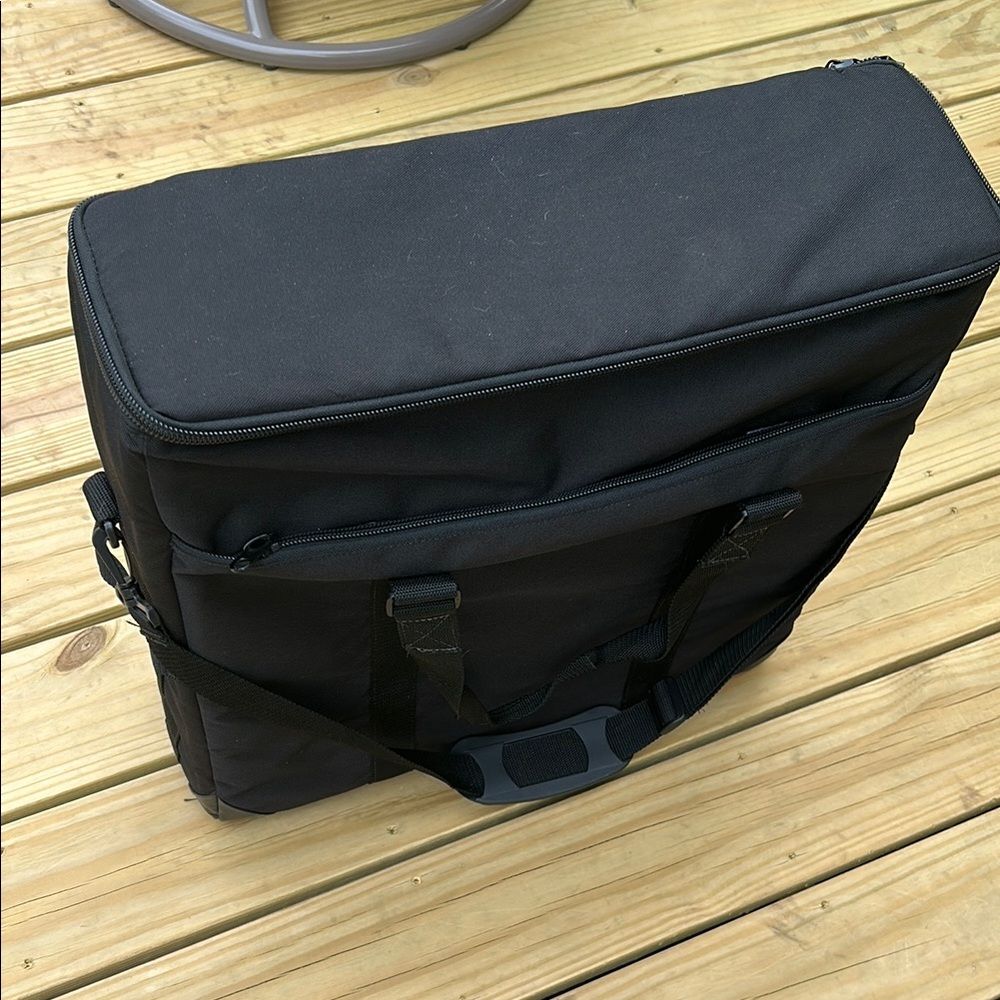 Black Durable Travel Bag with Top Flap Closure